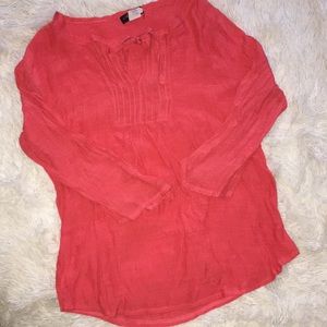 Coral blouse